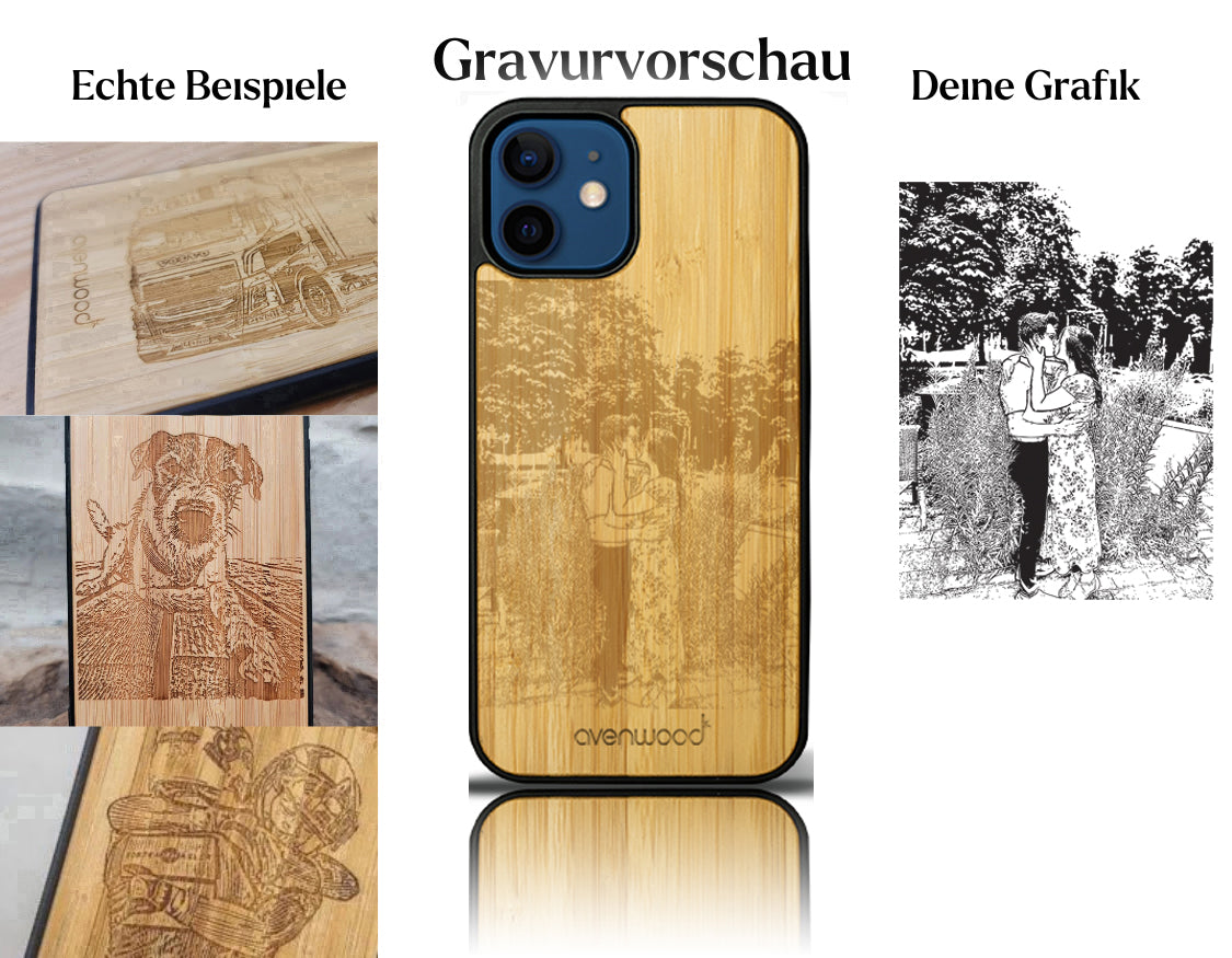 INDIVIDUELL iPhone 12 Bambus-Kunststoff